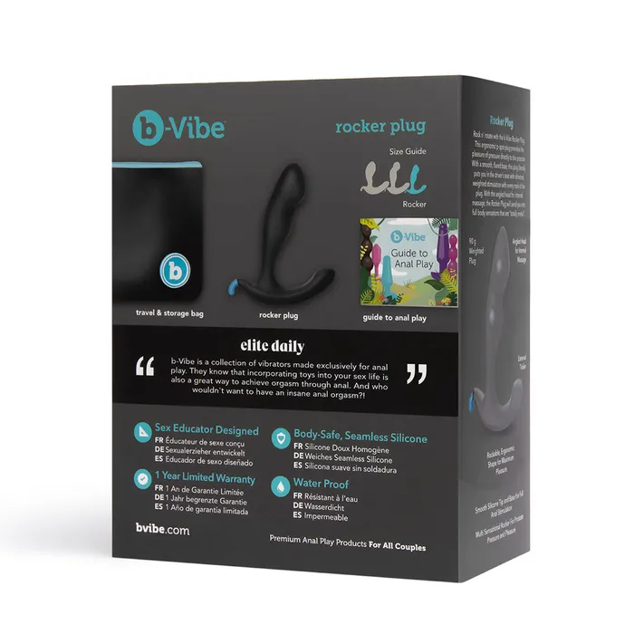BVibe Rocker Plug Black B Vibe Anal