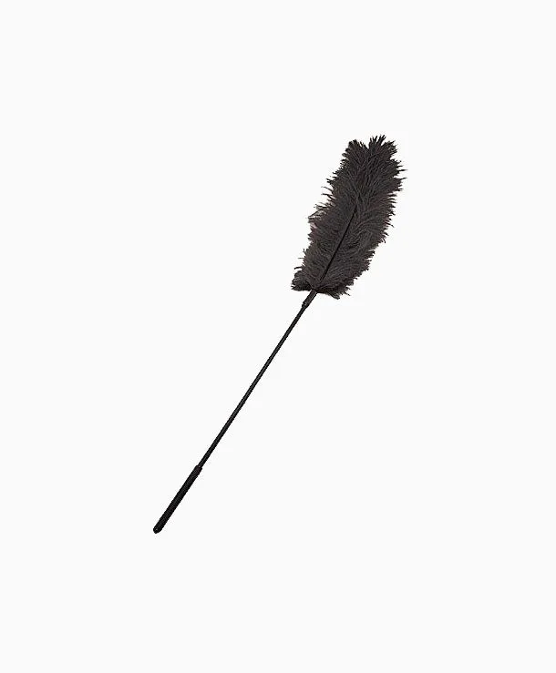 Sportsheets Anal Ostrich Feather Body Tickler in Black