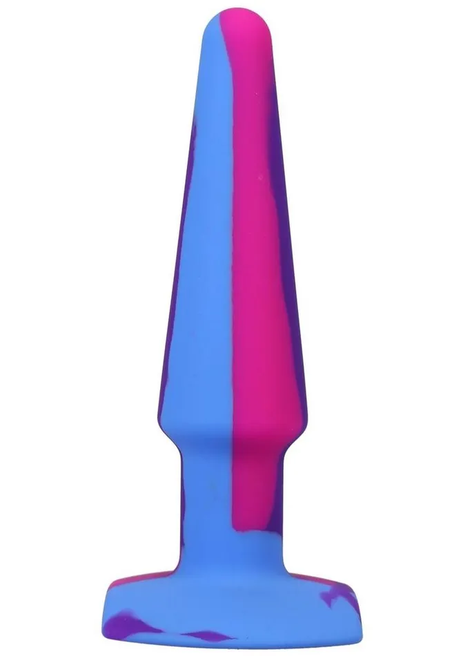 APlay Male Sex Toys APlay Groovy Silicone Anal Plug 5in Fuschia