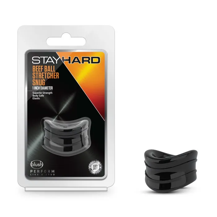 Stay Hard Beef Ball Stretcher Snug 1 Inch Diameter Black Blush Novelties Anal
