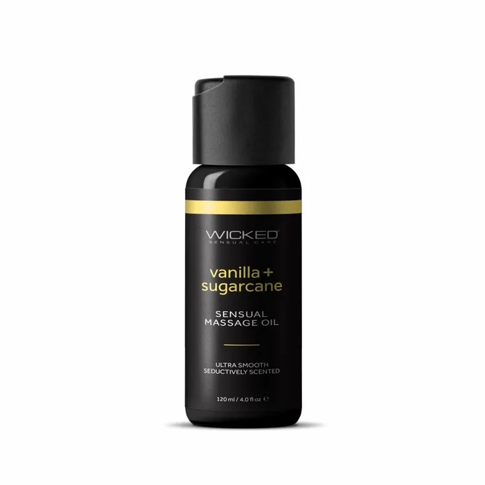 Vanilla Sugercane Massage Oil 4oz Wicked Sensual Care Couples